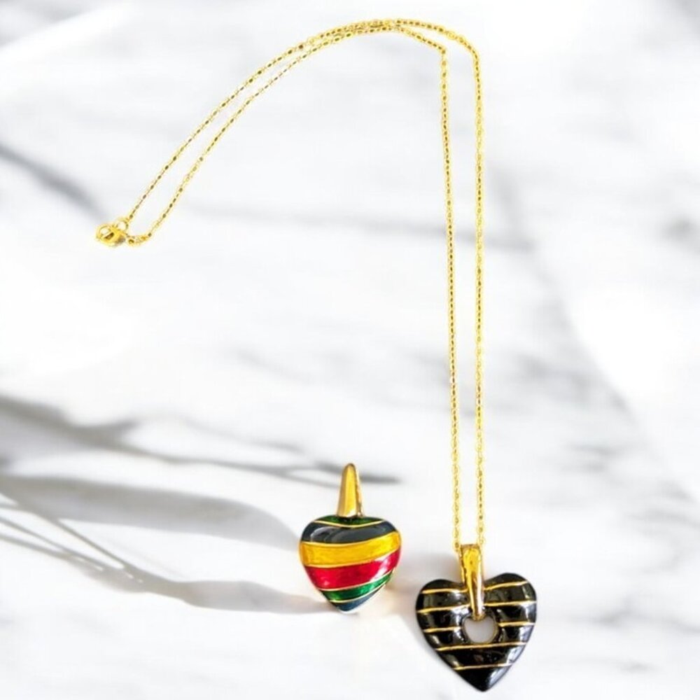 16K Gold Chain - 2 Charms - 3 Distinct Looks!